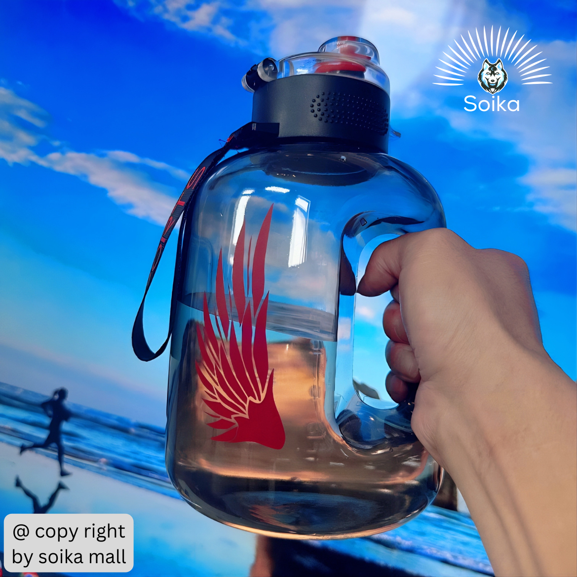 Bình Nước Thể Thao Có Ống Hút Chịu Nhiệt Độ Cao SOIKA SW02