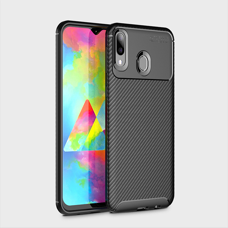 Ốp lưng chống sốc vân carbon màu đen cho Samsung M20 - Hàng nhập khẩu