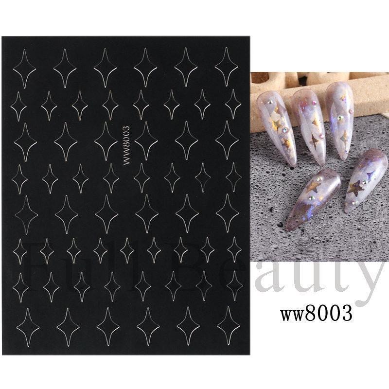 Sticker Dặm Ombre Fen Đầu Móng Hình Giọt Sao Và Tim Làm Nail Dễ Sử Dụng Nữ Women