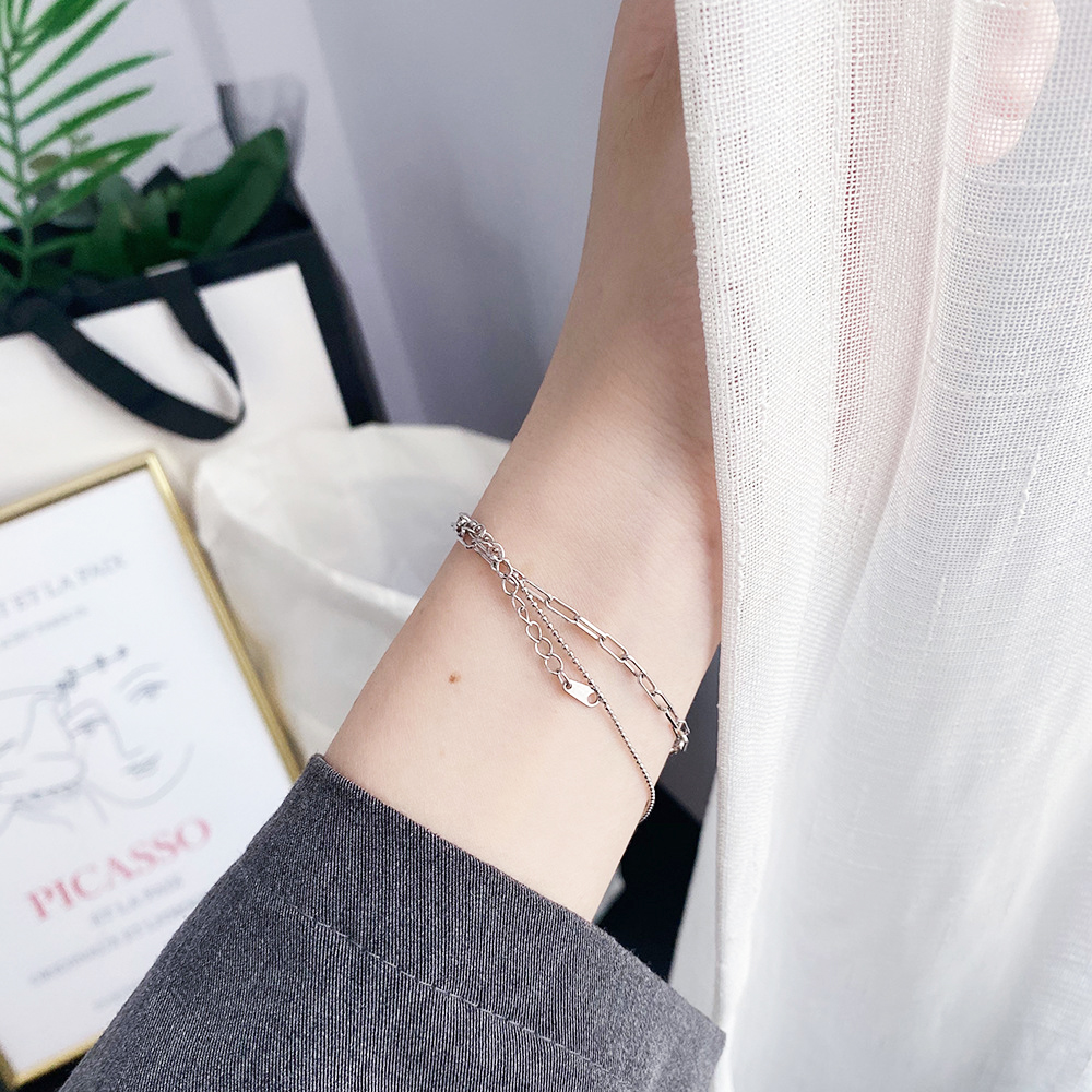 Lắc tay titan 2 tầng nam nữ unisex