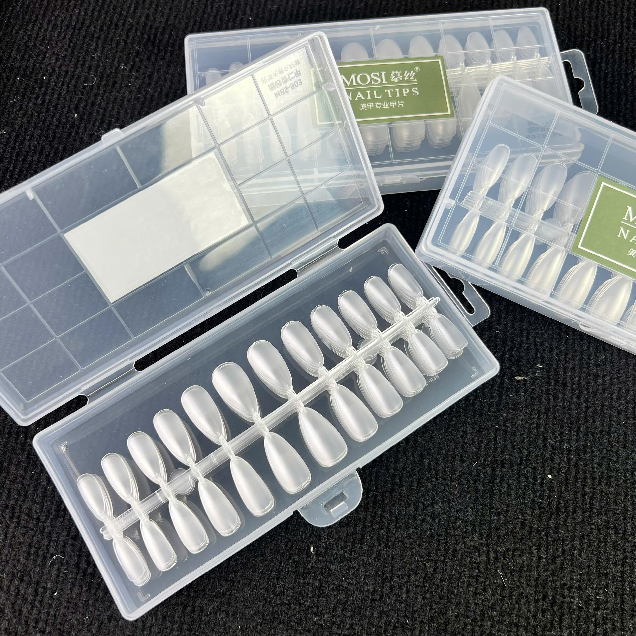 Hộp 240 Móng Up Tay Form Bầu Tròn MOSI MBS803 Siêu Mỏng Dẻo Làm Nail Thông Dụng Đủ Size Dễ Úp Tệp Móng Chuẩn Form Siêu Đẹp