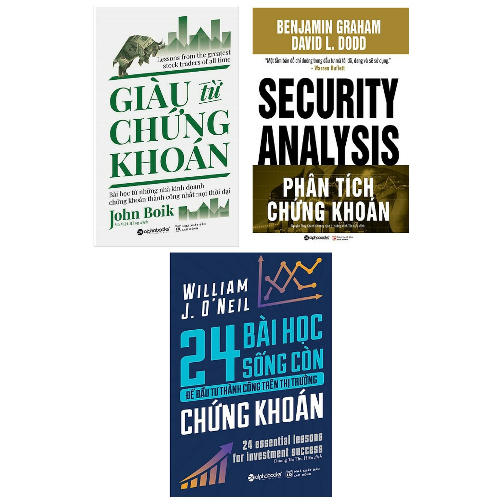 Combo Sách Kinh Doanh: Giàu Từ Chứng Khoán + Phân Tích Chứng Khoán + 24 Bài Học Sống Còn Để Đầu Tư Thành Công Trên Thị Trường Chứng Khoán (Bộ 3 Cuốn Sách Hấp Dẫn Về Kinh Doanh Và Làm Gìau Thành Công  / Tặng Kèm Bookmark Happy Life)