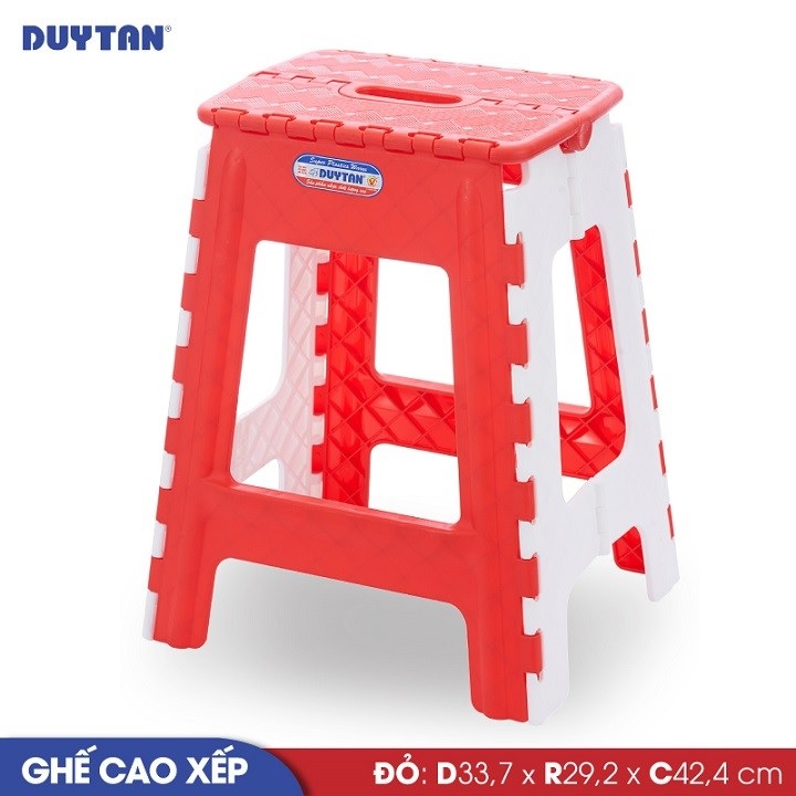 Ghế cao xếp nhựa Duy Tân - 05004 - Giao màu ngẫu nhiên - Hàng chính hãng