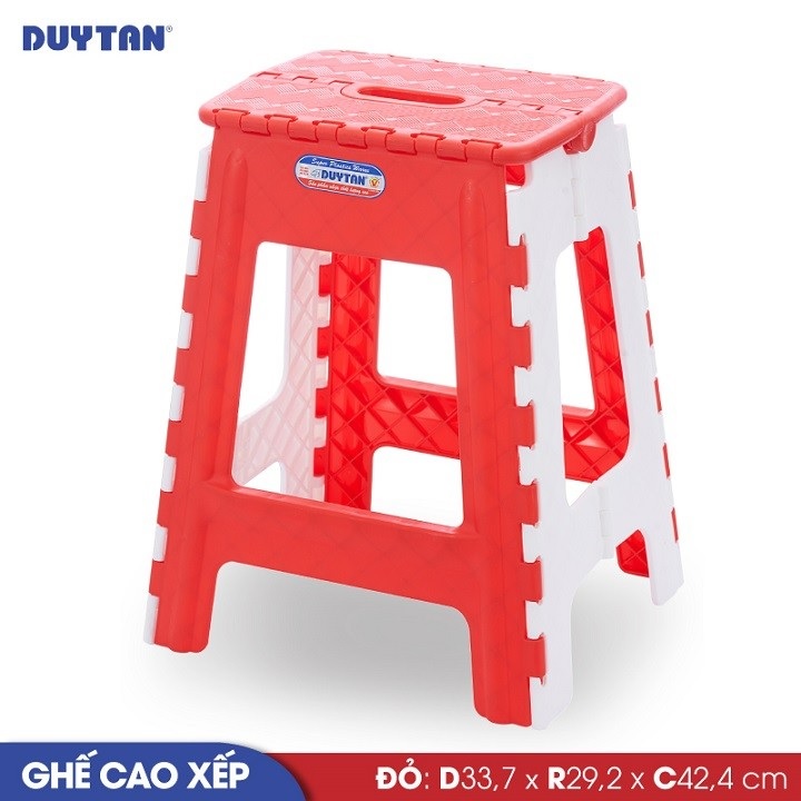 Ghế cao xếp nhựa Duy Tân (33.7 x 29.2 x 42.4 cm) - 05004 - Giao màu ngẫu nhiên - Hàng chính hãng