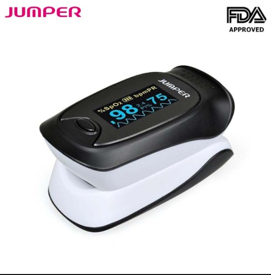 Máy đo nồng độ oxy máu SPO2 và nhịp tim, chỉ số PI Jumper JPD-500D (Chứng nhận FDA hoa kỳ)