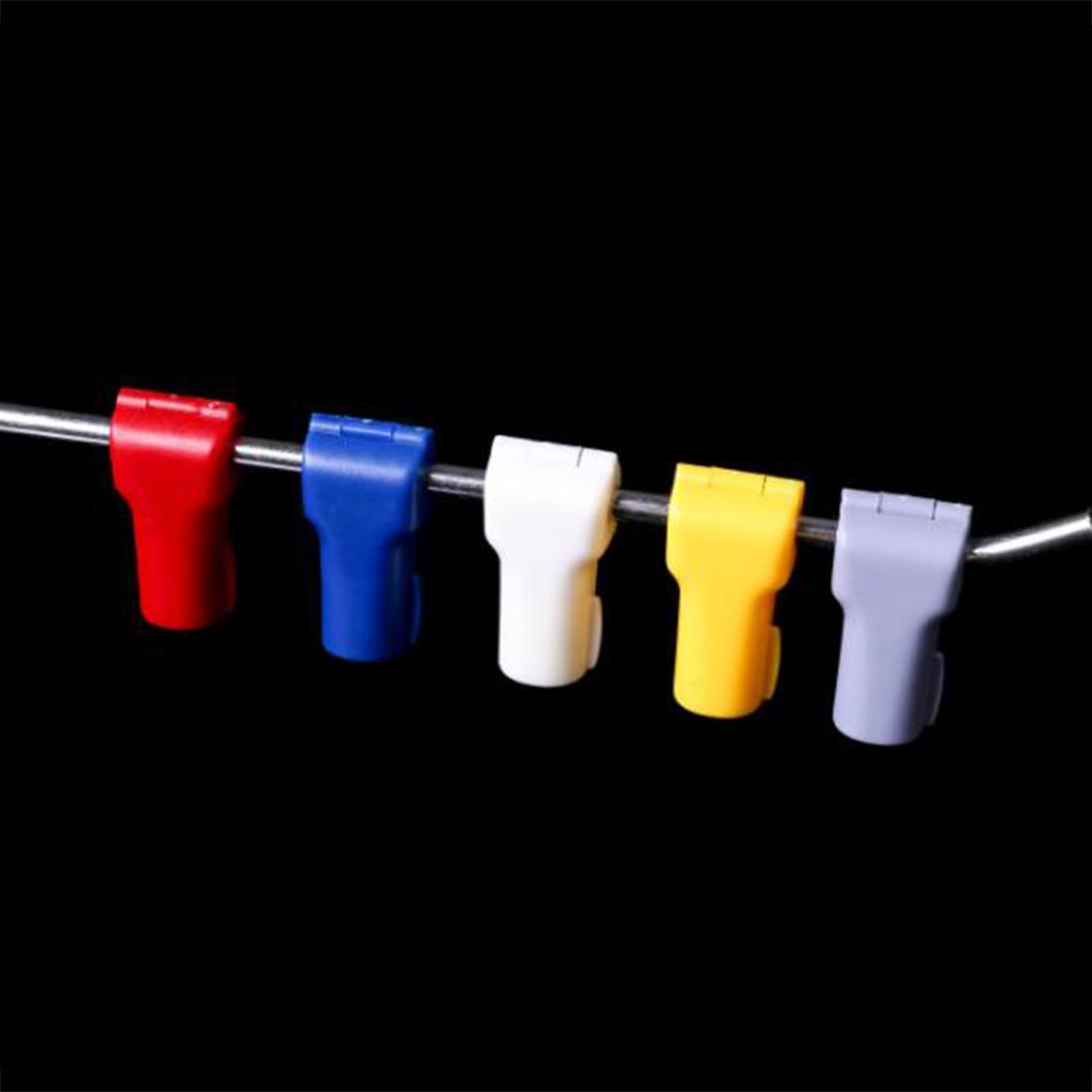 2x 100PCS Peg Hook Stop Lock for Prevent The Sweep Theft of Displayed Products on A Wire Peg, Plastic Red Lock, Retail Shop Anti-Theft Displa