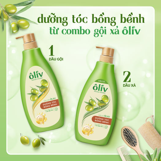 Combo Dầu gội Ôliv bồng bềnh 650ml + Dầu xả Ôliv bồng bềnh 650ml  ( không xuất hóa đơn đỏ )