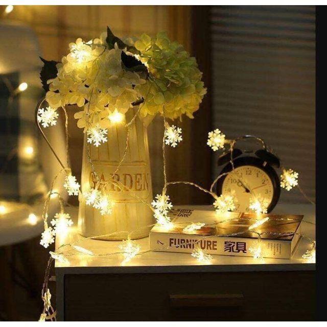 ĐÈN NHÁY TRANG TRÍ HÌNH HOA TUYẾT 4M 20 BÓNG