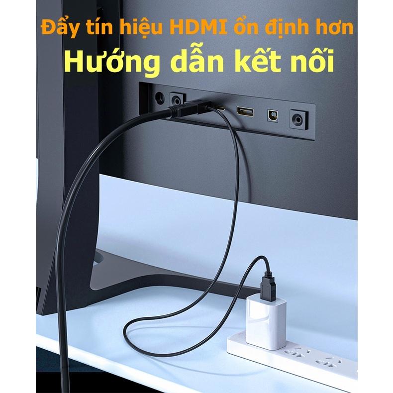 Đầu nối HDMI HDMI có nguồn hỗ trợ 4k60hz từ hdmi đực sang hdmi cái - JH u528 - Hồ PHạm