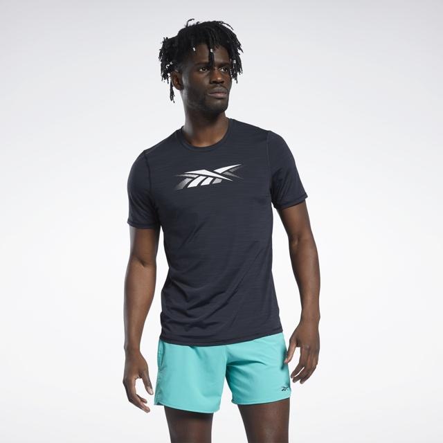 Reebok RUNNING Áo thun Chạy bộ Nam Tsr Activchill Graphic Màu đen GT5714