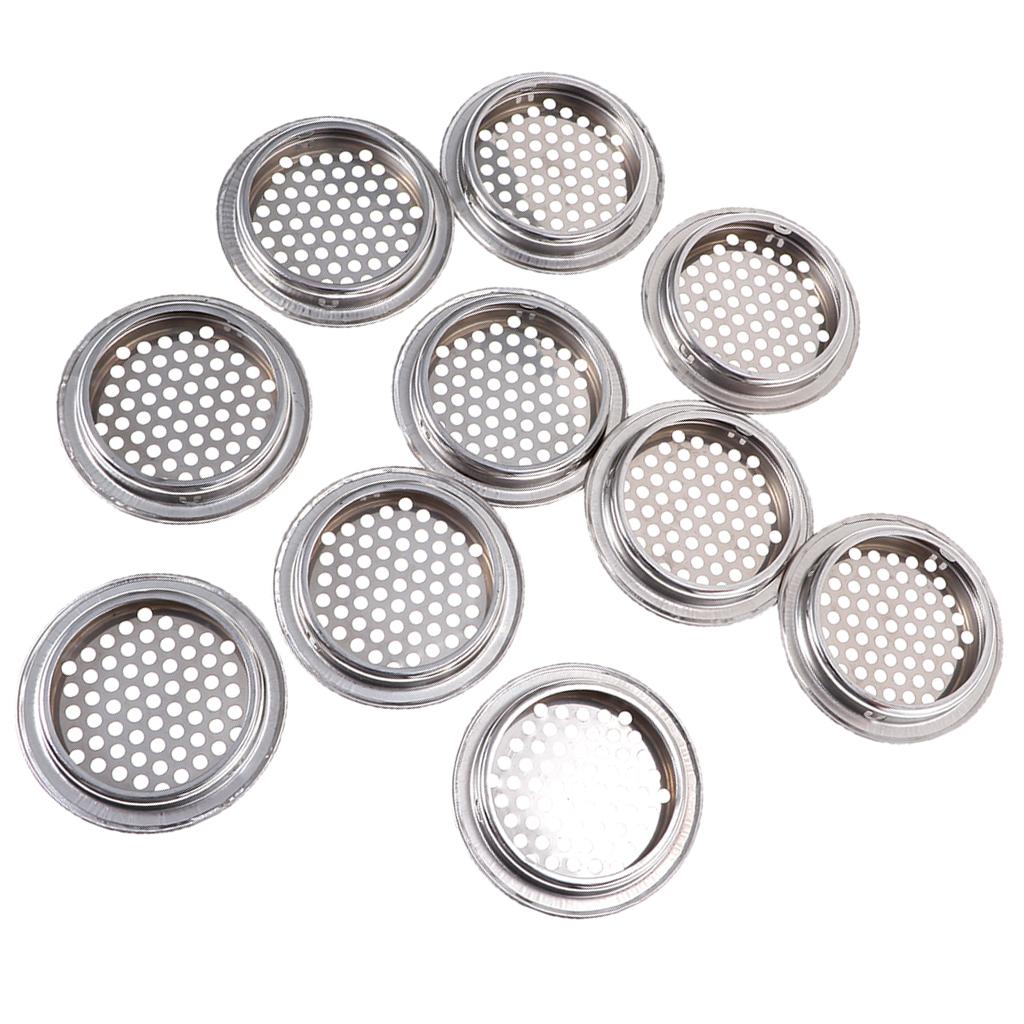 10Pcs Stainless Steel Air Vent Louver Round Cabine Hole Air Vent Cover