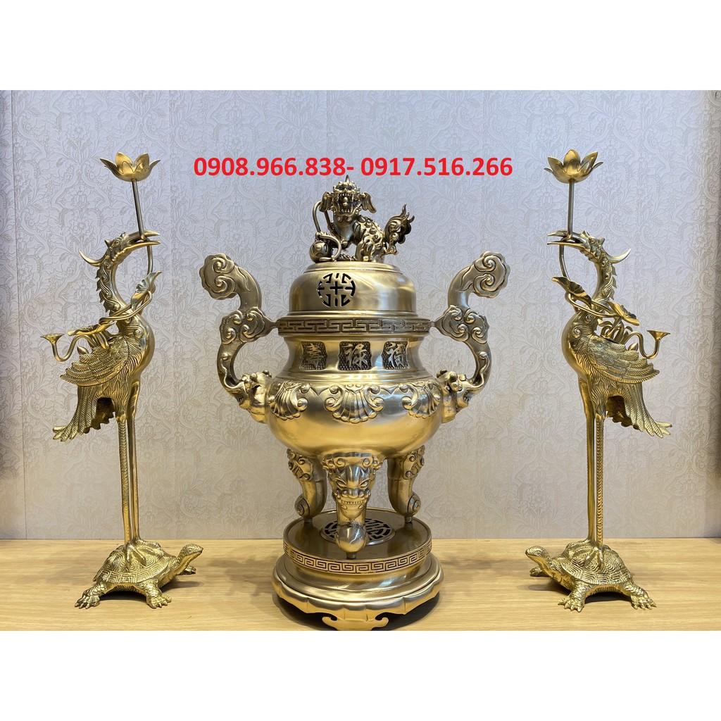 BỘ TAM SỰ HẠC BẰNG ĐỒNG CATTUT CAO 60CM NẶNG 18KG