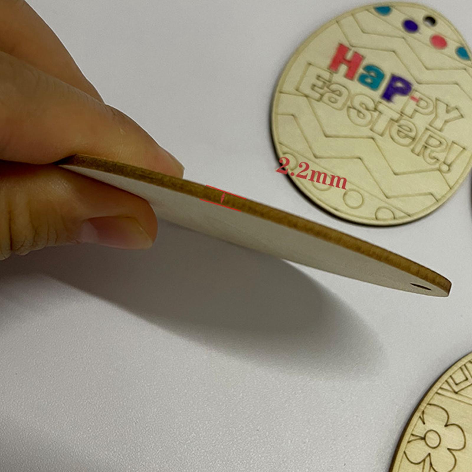 50pcs 30mm Wooden Round Circle Embellishment for DIY Scrapbooking Craft