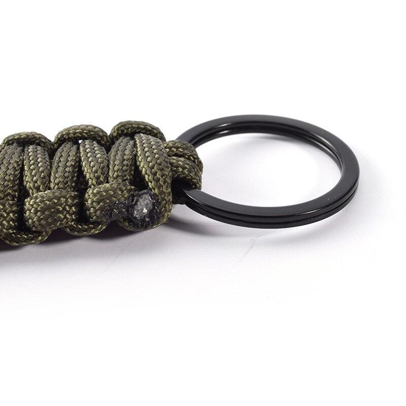 Outdoor Keychain Ring Camping Carabiner Military Paracord Cord Rope Camping Survival Kit Emergency Knot Key Chain