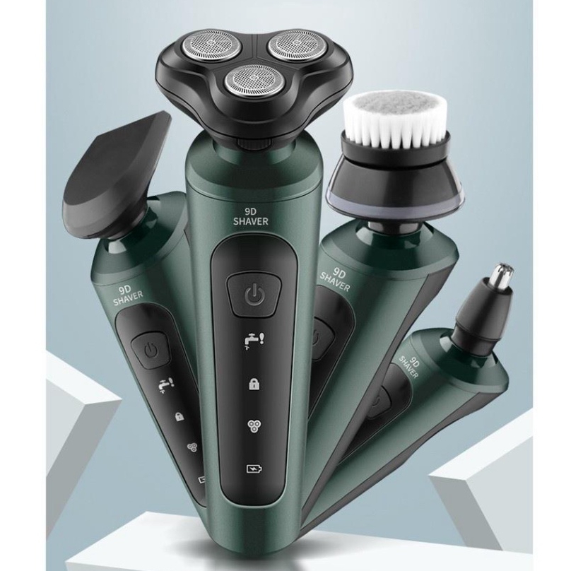 Máy cạo râu 9D Shaver 4in1 Kanabis tặng Kèm 6 Phụ Kiện Cao Cấp - Máy Cạo Râu cực sát, êm