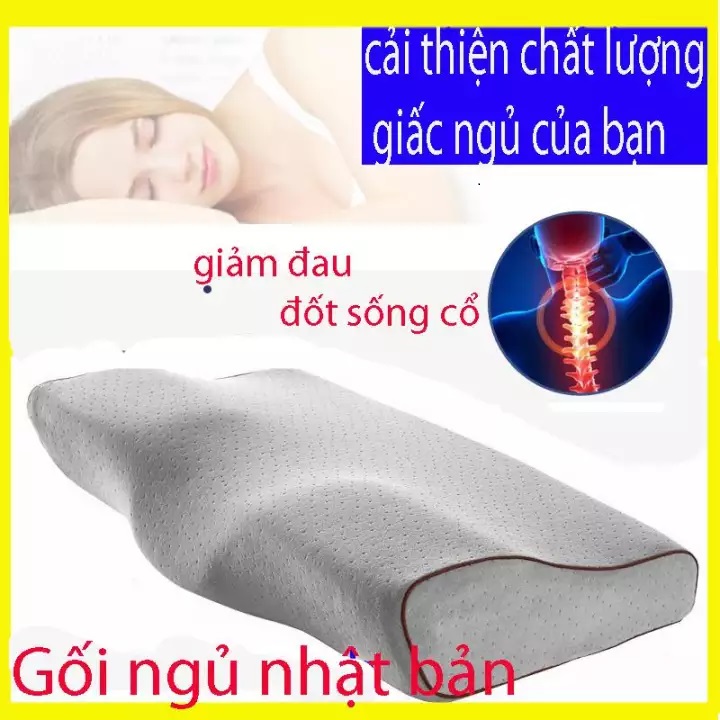 Gối chống đau cổ vai gáy, gối chống ngáy ngủ, được làm từ cao su non tự nhiên, hỗ trợ ngủ nhanh, ngủ ngon, Hàng Nhập Khẩu