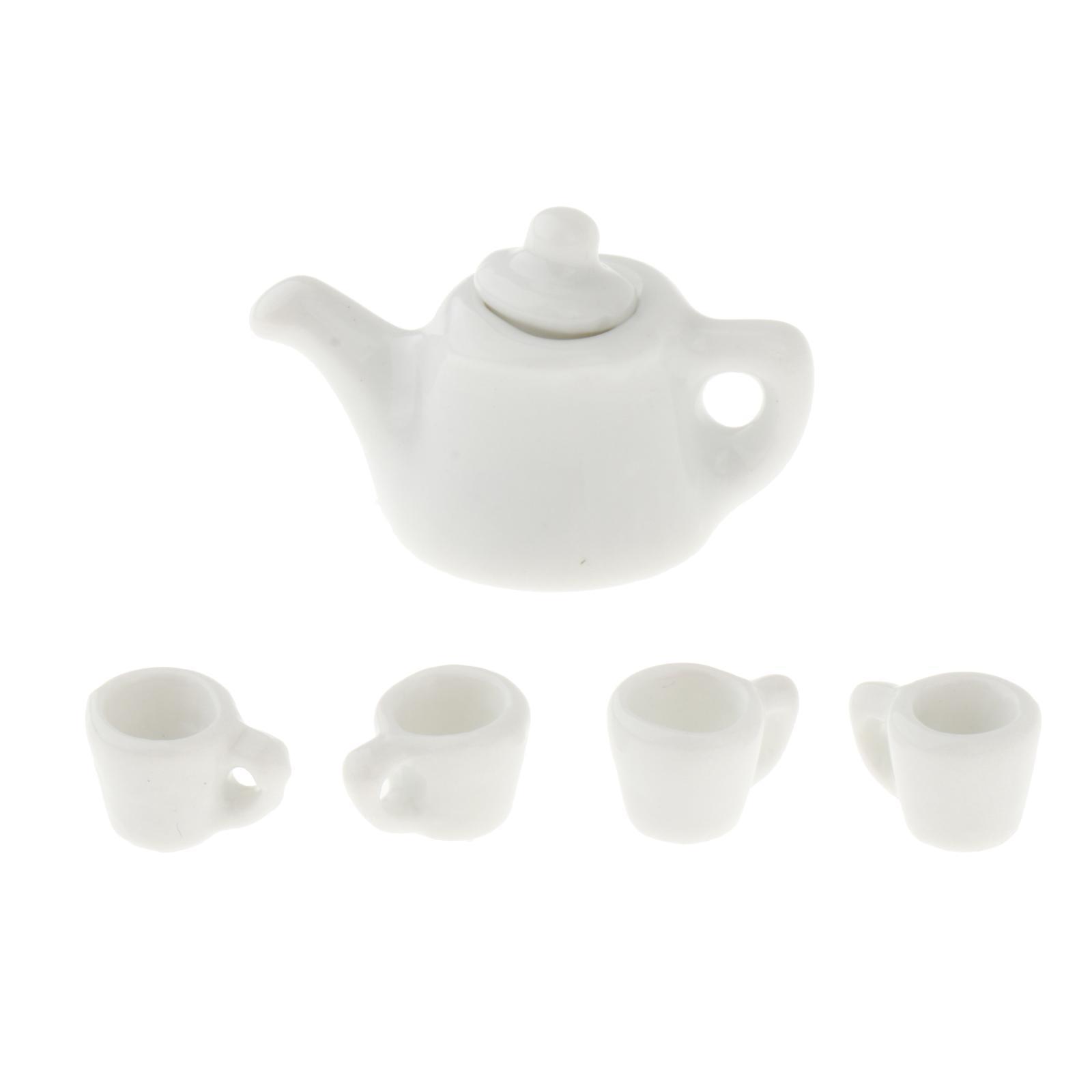 Dollhouse Miniature Tea Set Mini Furniture Toys for Mini Kitchen Photo Props