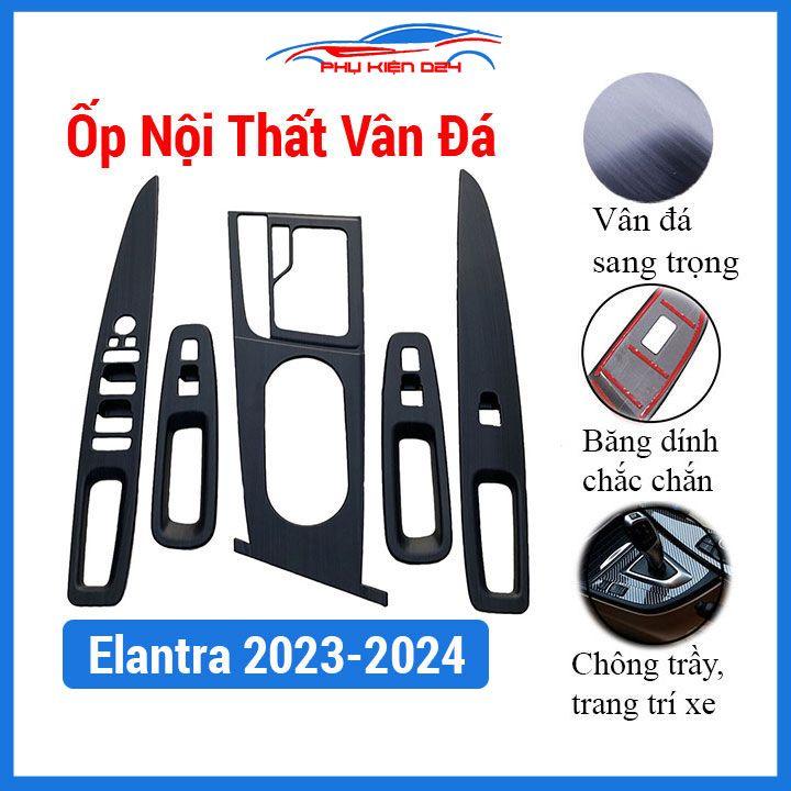 Ốp nội thất cho xe ô tô Elantra 2023-2024 vân đá bảo vệ chống trầy xước và làm đẹp xe