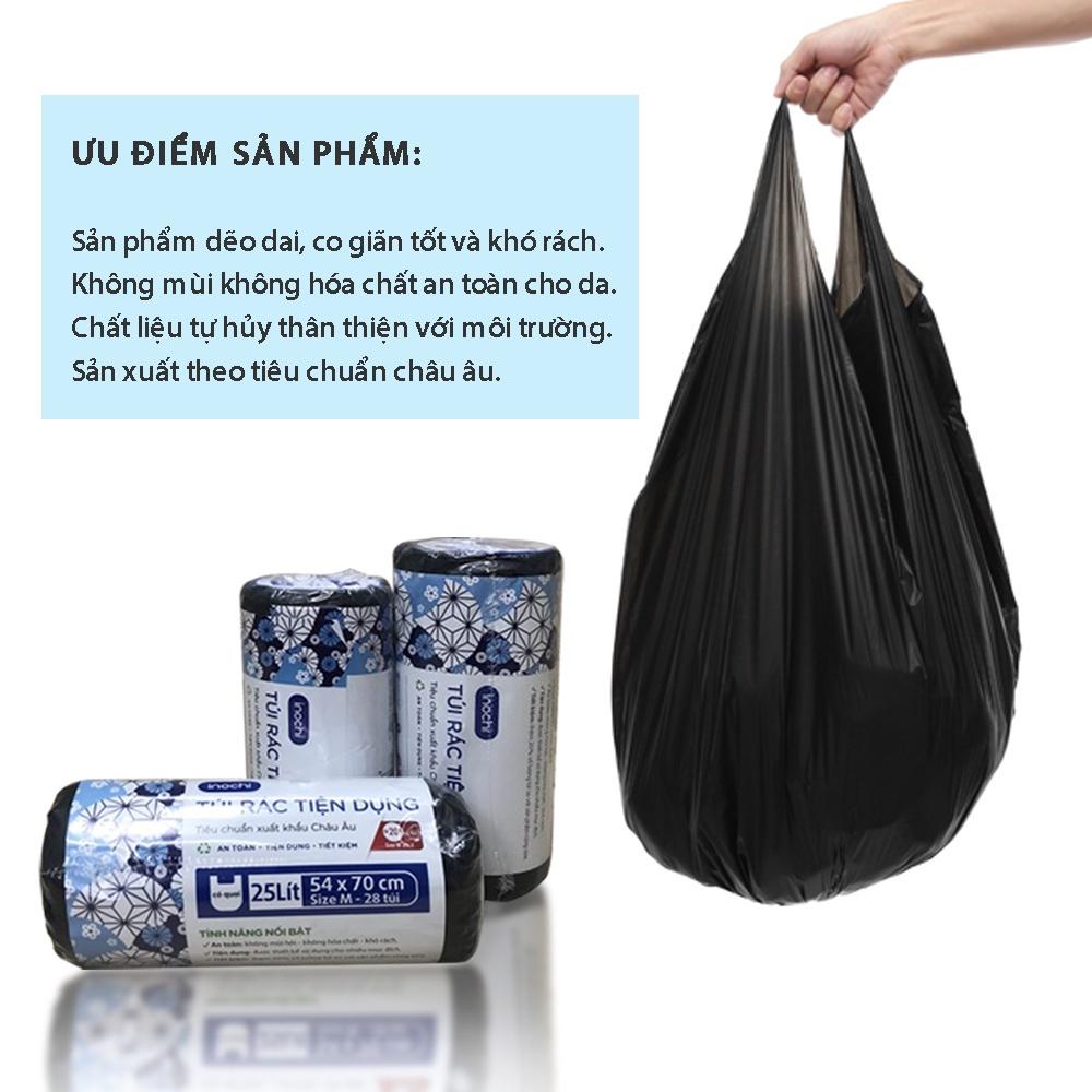 Túi rác tự huỷ sinh học có quai tiện dụng dạng cuộn nhiều màu, nhiều mùi hương dài và dai hơn 20% - Chính hãng inochi