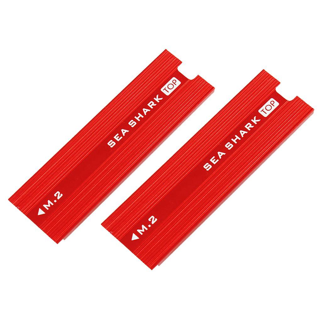 2 Pieces Aluminum Heatsink Heat Sink for PCIe NVMe M.2 SSD Cooling Effect