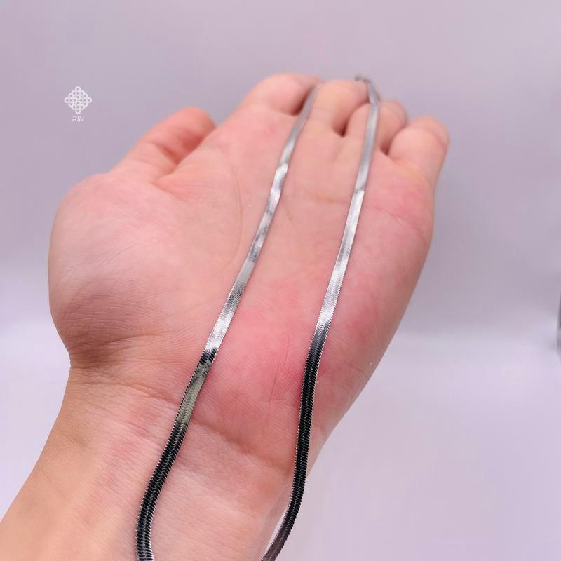 Vòng cổ nam - titan unisex sợi mì, Vòng cổ titan lụa mỏng không phai màu không rỉ sét trangsucpt