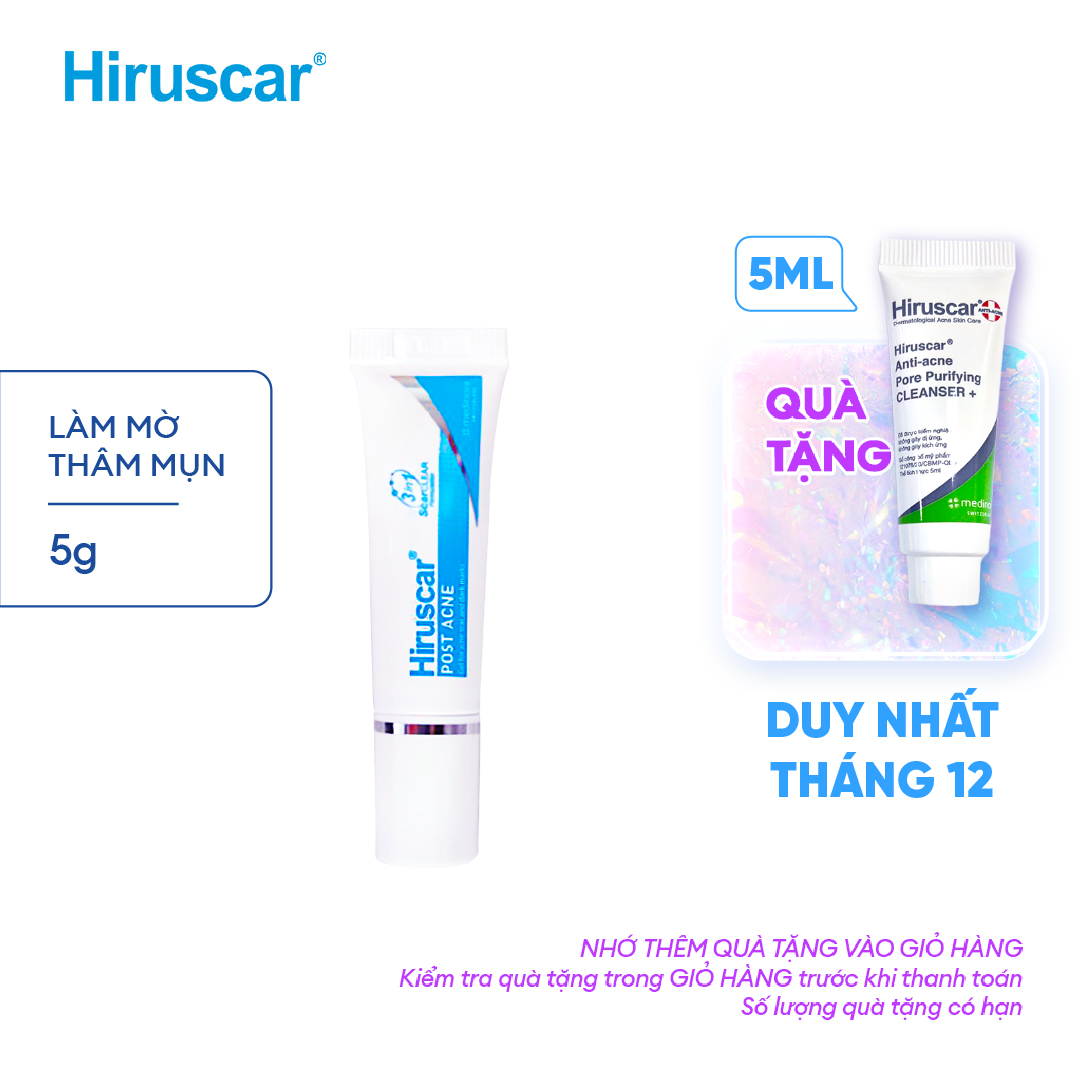 Gel Chăm Sóc Sẹo Mụn Và Mụn Thâm Hiruscar Post Acne 5G