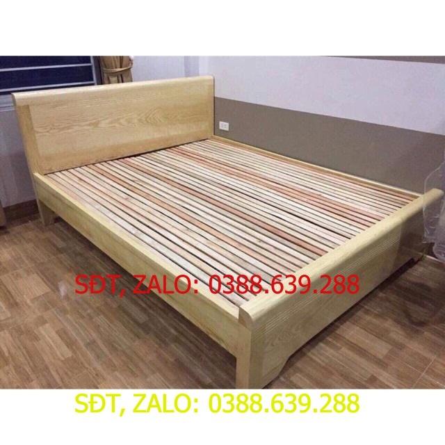 Giường gỗ sồi Nga tự nhiên