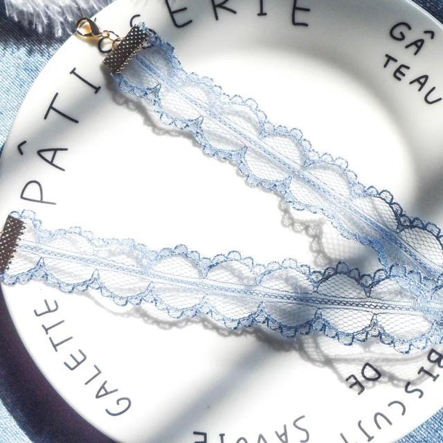 Dây choker xanh siêu xinh