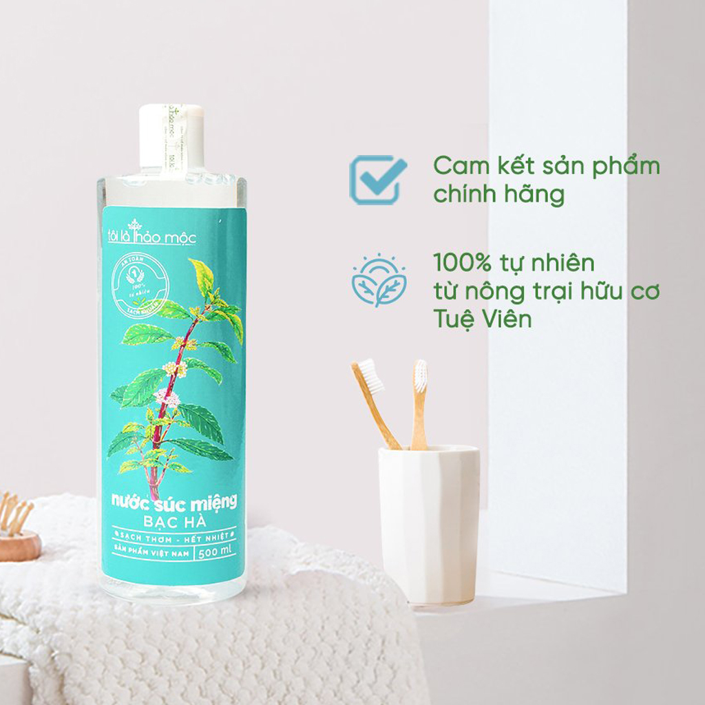 Nước súc miệng bạc hà Tôi Là Thảo Mộc 500ml