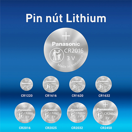 Vỉ Pin nút Panasonic 3V CR-2016/5BN (1 viên/5 viên) - Hàng chính hãng