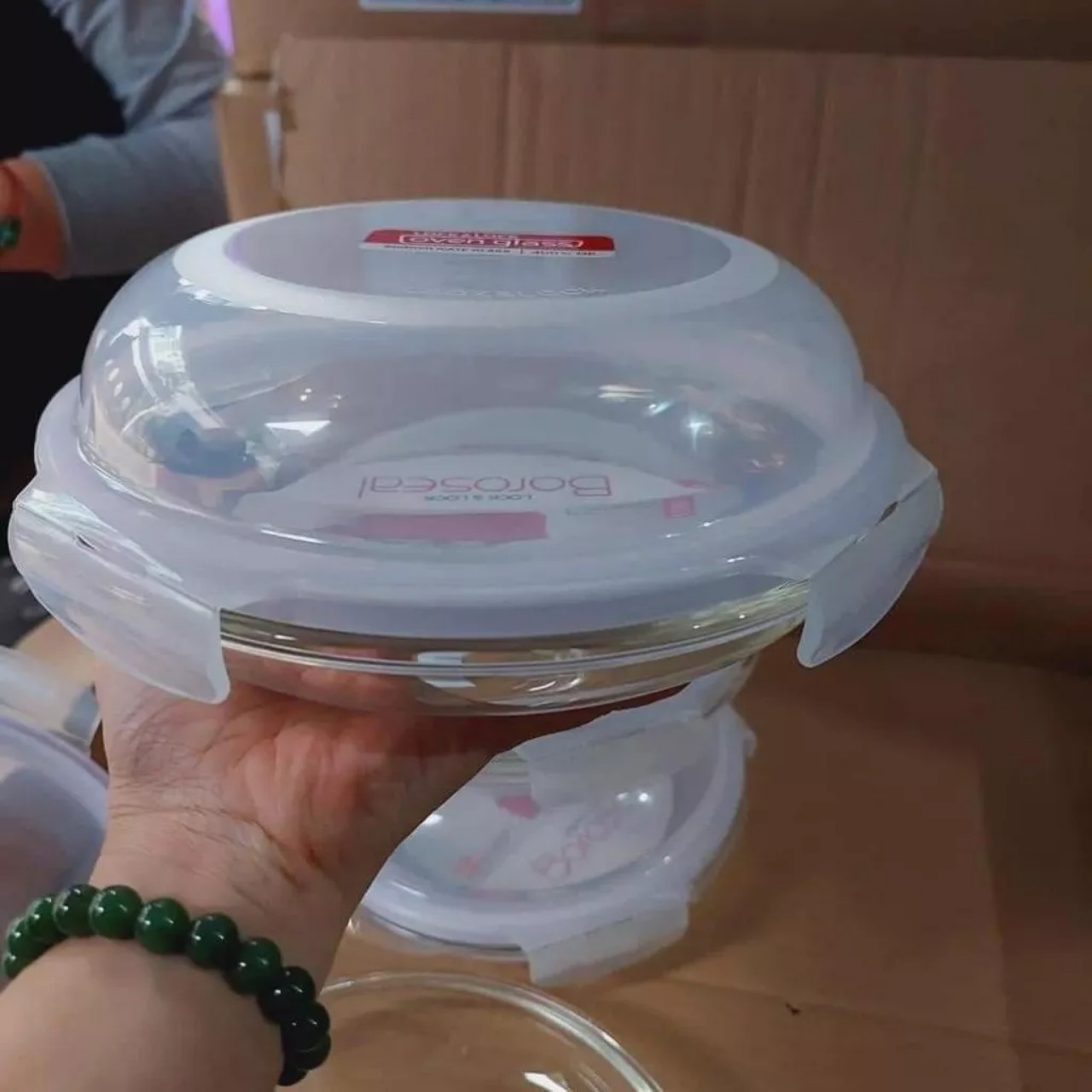 Hộp Thủy Tinh Chịu Nhiệt Cao Cấp Nắp Vòm LLG883 18cm