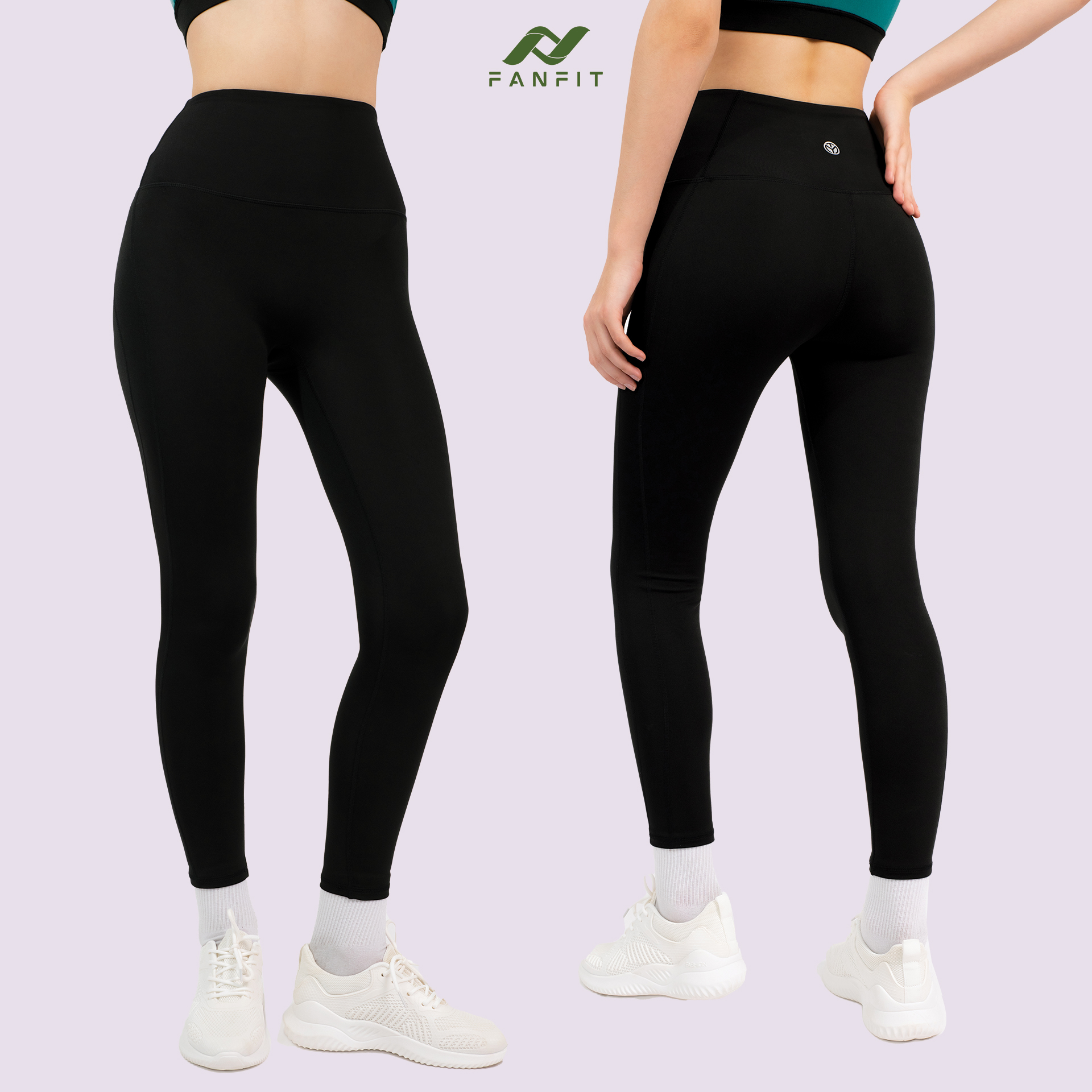 Quần legging thể thao tập Gym Yoga Pilates FANFIT FFLG001 - Không đường may nhạy cảm, lưng cao, ôm sát tôn dáng