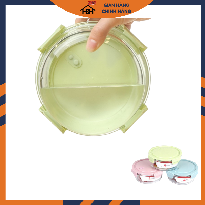 Hộp thủy tinh tròn 660ml cao cấp đựng cơm, thực phẩm