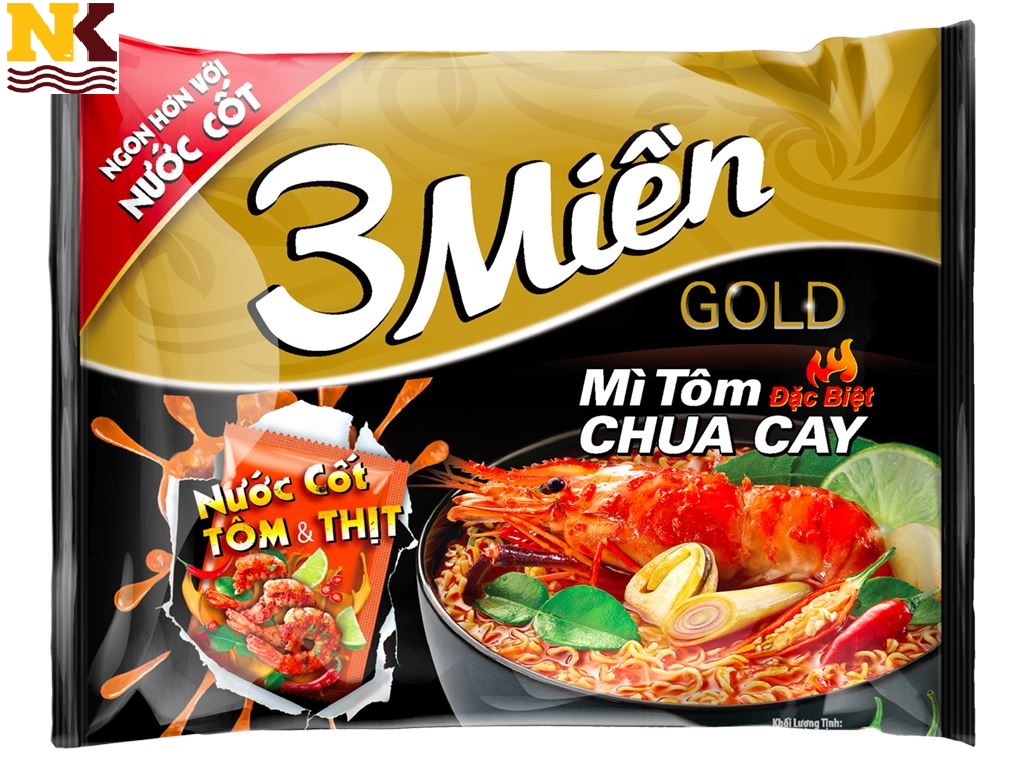 Mì 3 miền gold tôm chua cay đặc biệt 75g x 30 gói