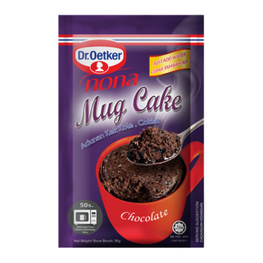 COMBO 1 Hộp Bột Làm Bánh Mug Cake Socola Dr. Oetker 50g + 1 Lon Đào Ngâm Đường Pavlides 820g