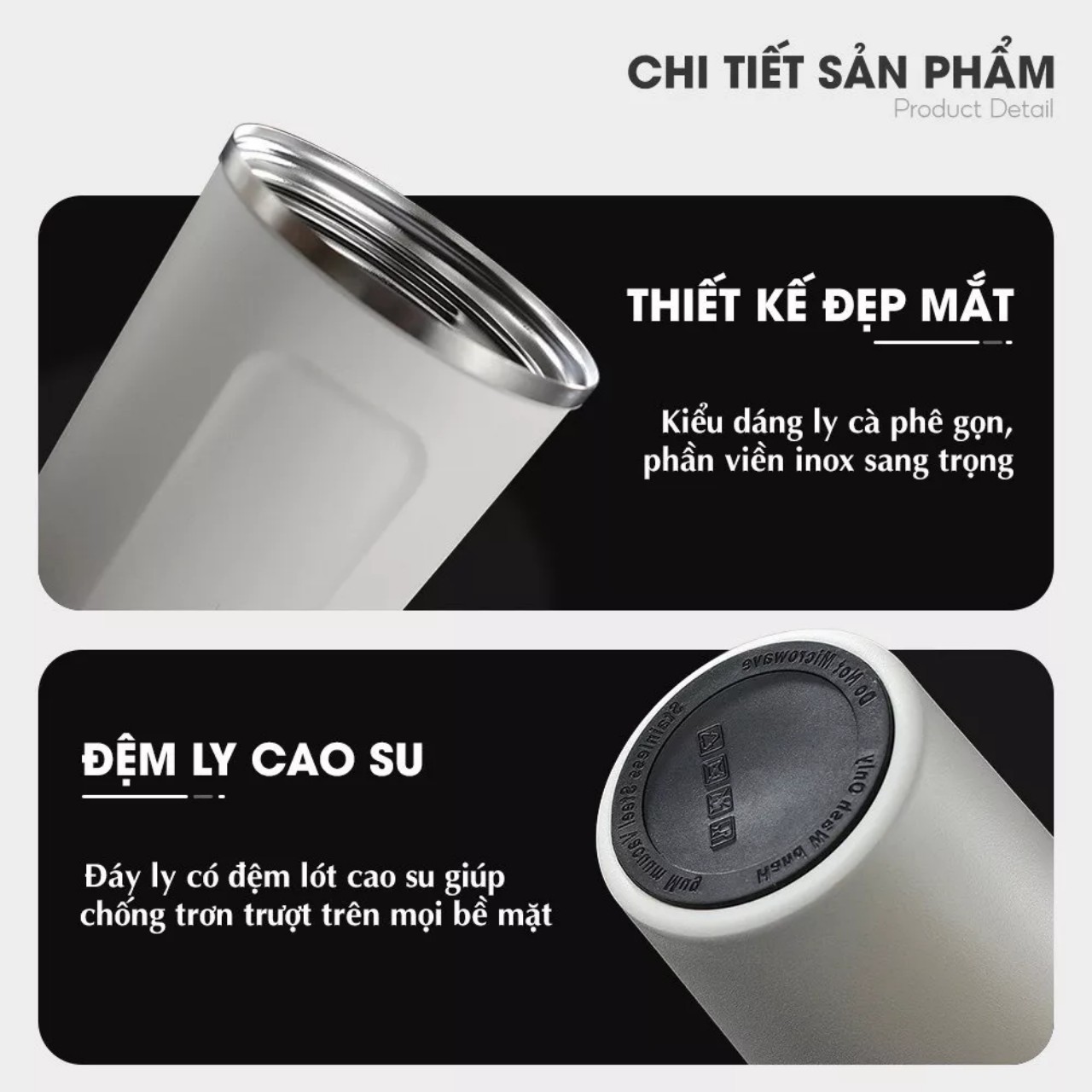 Ly Giữ Nhiệt Coffee inox 304 350ml và 500ML Đựng Nước Giữ Nhiệt Có Nắp Chống Tràn - HÀNG CHÍNH HÃNG MINIIN