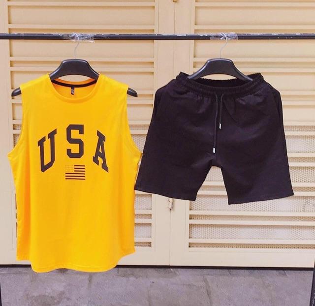 Bộ quần áo thể thao USAA ,bộ mặc nhà nam, bộ tập gym, quần áo đá bóng, bộ sát nách,bộ 3 lỗ