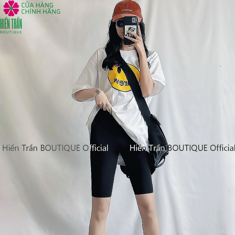 Quần legging lửng Hiền Trần BOUTIQUE cạp chun vải cao cấp thun ngố nữ co giãn tốt dáng ôm