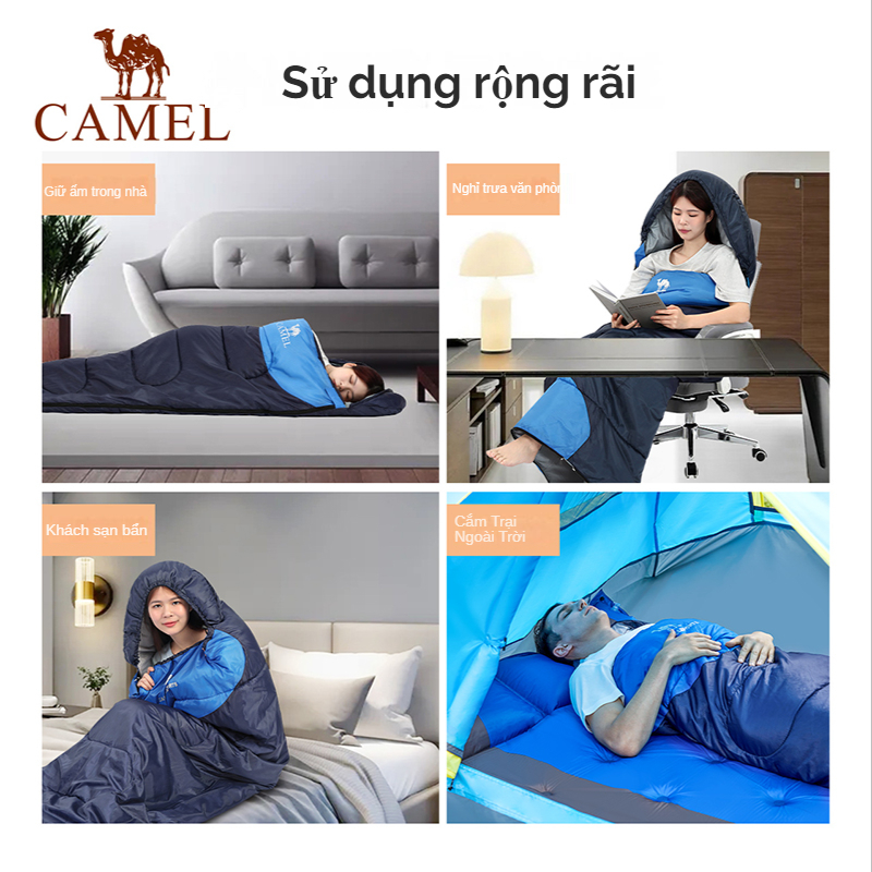 Túi ngủ du lịch dã ngoại ngủ trưa văn phòng CAMEL CROWN chất lượng cao (1.1KG & 1.35KG) Thích hợp trong 15 độ C đến 25 độ C