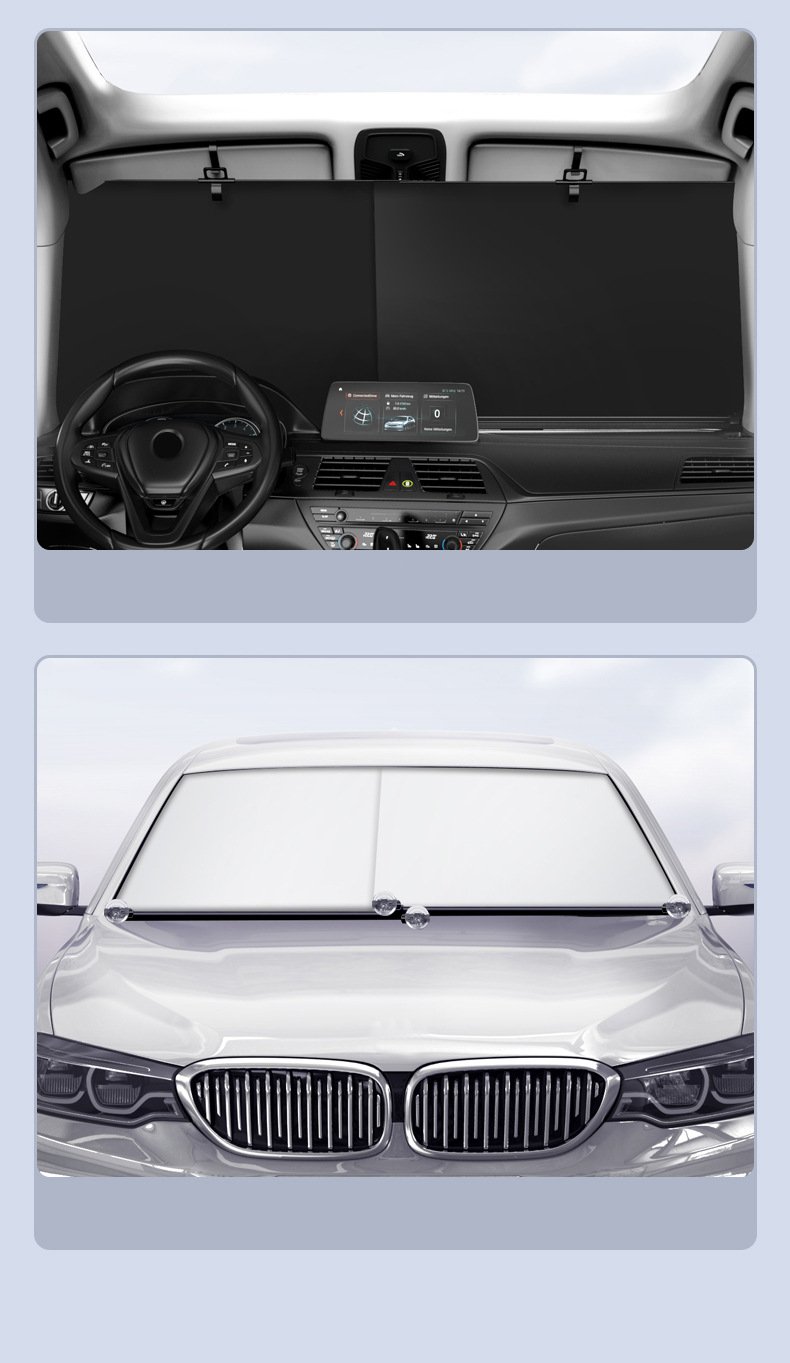 Combo 2 Rèm Che Nắng Treo Kính Lái Cách nhiệt, Chống Nắng Ô Tô AUTO SUNSHADE Germany