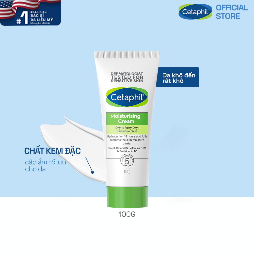 Kem dưỡng ẩm cho da nhạy cảm Cetaphil Moisturizing Cream 100g