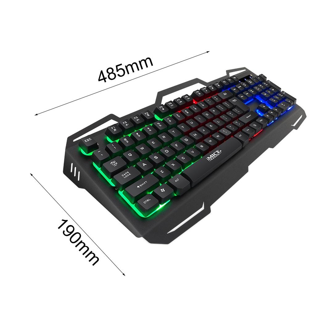 Bàn phím chơi game IMICE AK-400 tích hợp đèn LED nhiều màu sắc cho máy tính