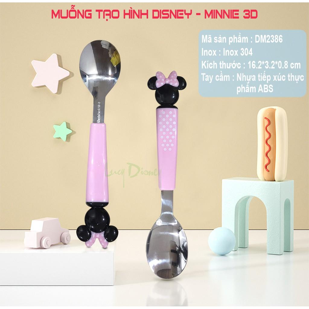 Bộ muỗng đũa tập ăn 3D nhân vật hoạt hình Disney- Micky,Minnie ( 3 món)