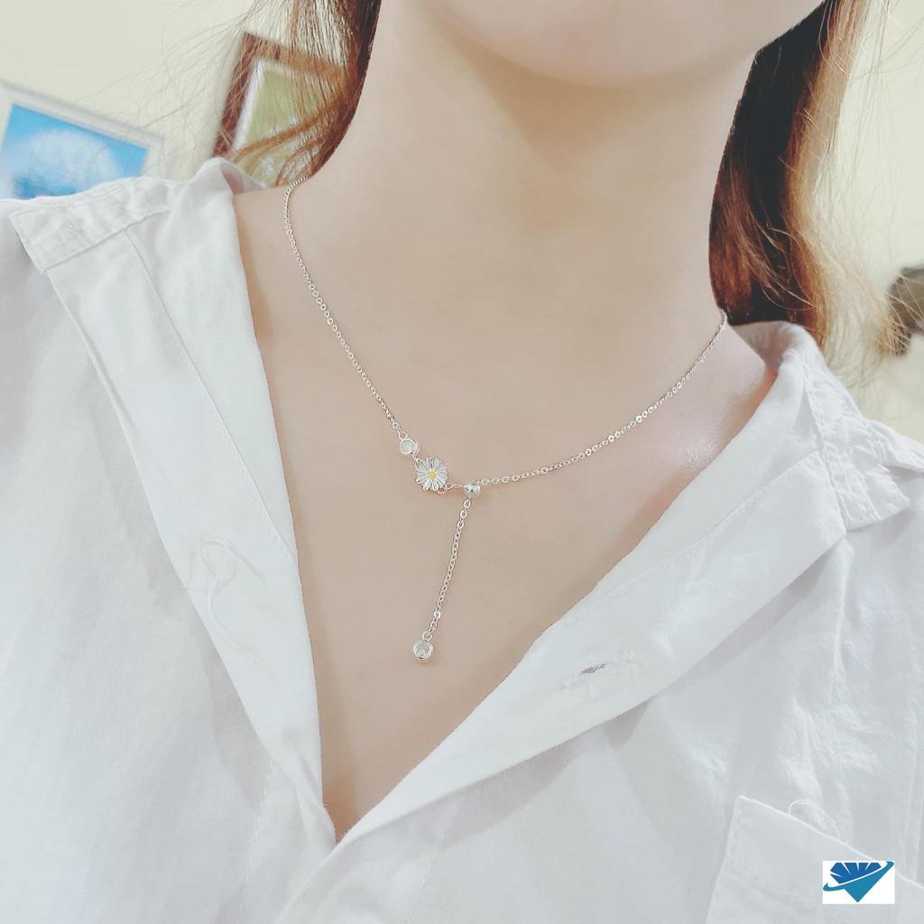 Dây chuyền nữ liền mặt chất liệu bằng bạc s925 MS009h