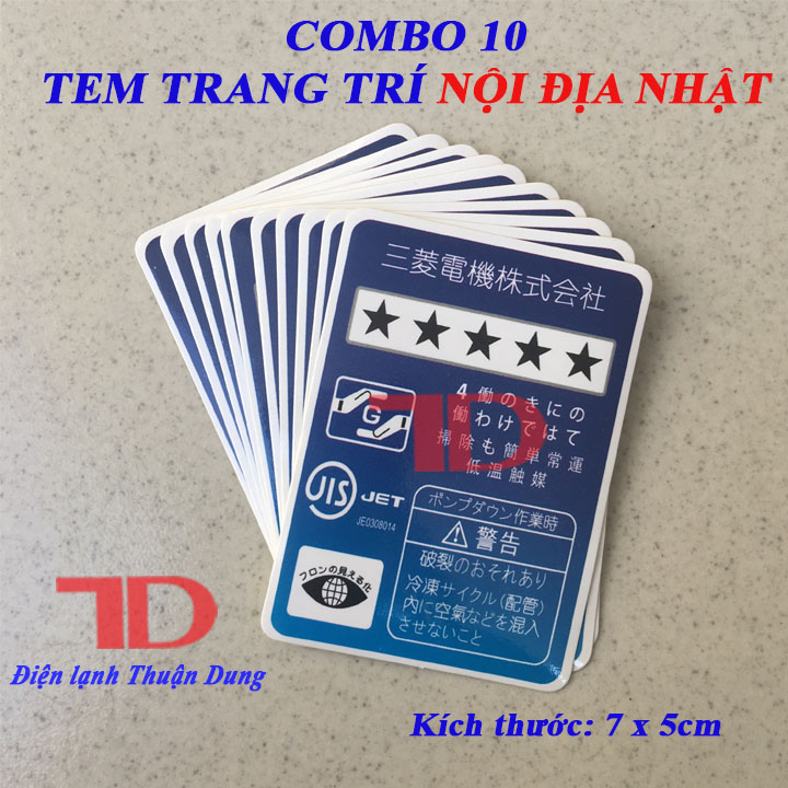 Combo 10 Tem trang trí năng lượng nội địa Nhật 5X7cm