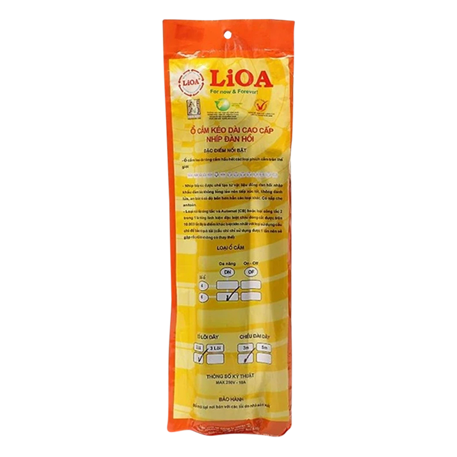 Ổ cắm có dây LIOA 6D32N/6D32WN/6D32WN2X