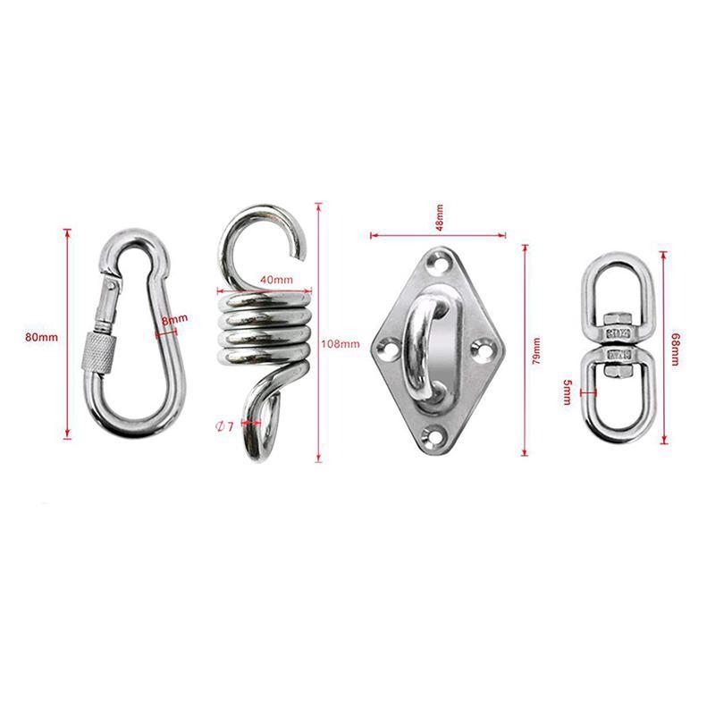 Mới 2 Chiếc Xoay Móc Võng Đu Ghế Thép Không Gỉ Treo Ghế Bộ Phụ Kiện Cho Trần/Trong Nhà/ngoài Trời
