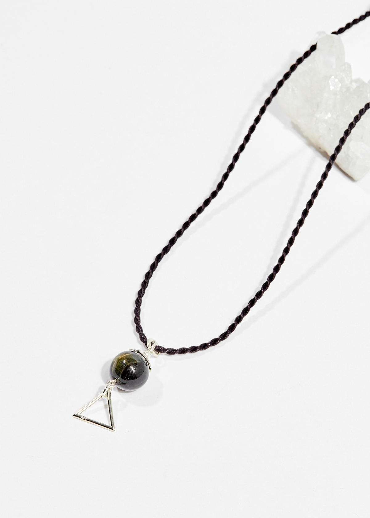 Dây chuyền phong thủy đá mắt hổ xanh đen 1.2cm mệnh thủy , mộc - Ngọc Quý Gemstones