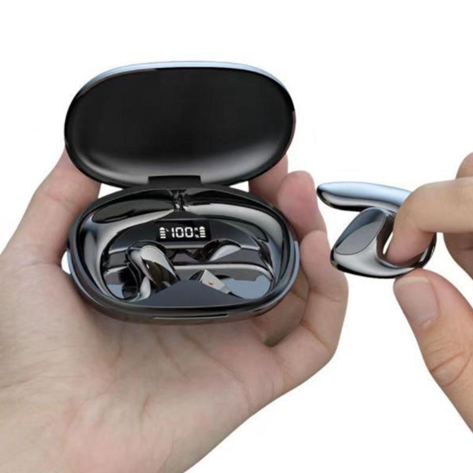 Air Conduction Bluetooth 5.1 Earbuds Ear Hook Headsets 9D Stereo with Charging Case Wireless Earphones for Running Workouts Business Driving