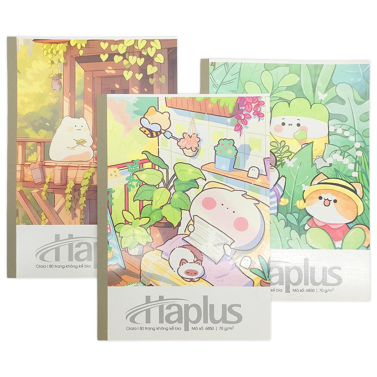 Tập Haplus Olala - Kẻ Ngang - 80 Trang 70gsm - Hải Tiến 6850 (Mẫu Bìa Giao Ngẫu Nhiên)